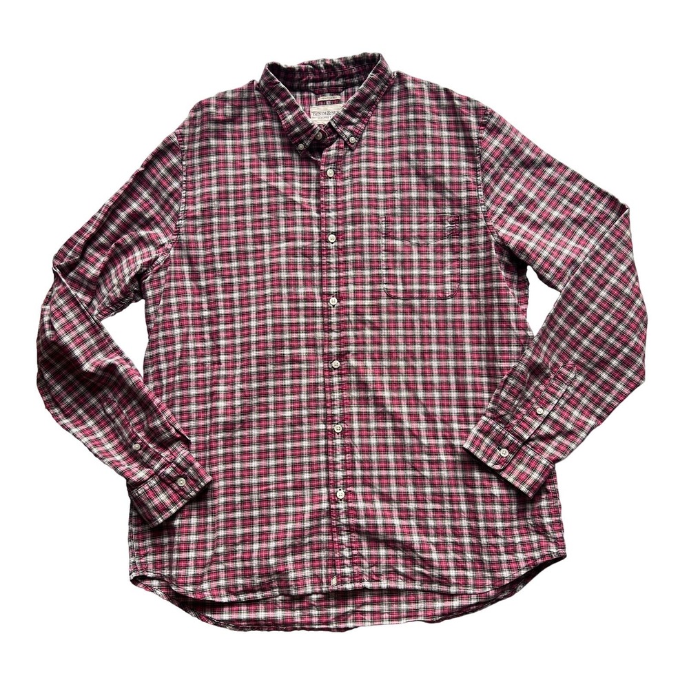 Denim & Supply Ralph Lauren Men's XXL Regular Fit Plaid Button-Down Shirt Preppy